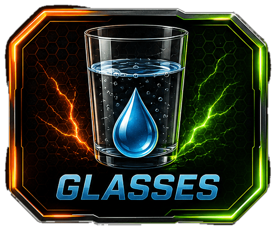 Log glasses of water
